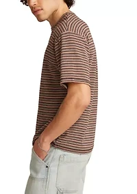 Stripe Waffle Knit T-Shirt