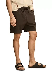 7" Linen Pull On Shorts
