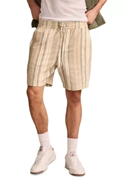 7'' Striped Linen Shorts