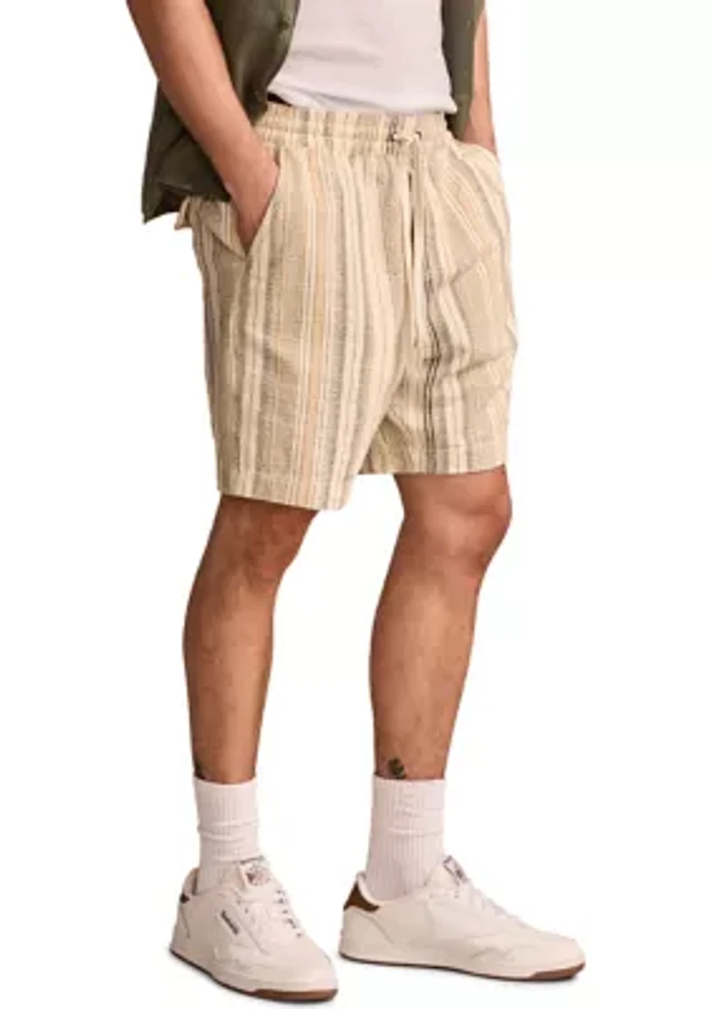 7'' Striped Linen Shorts