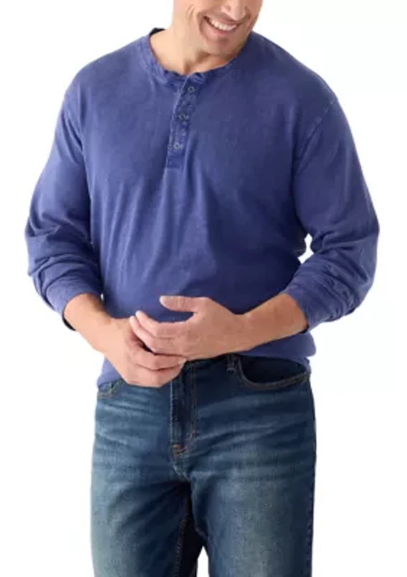 Big & Tall Long Sleeve Weekend Slub Henley Shirt