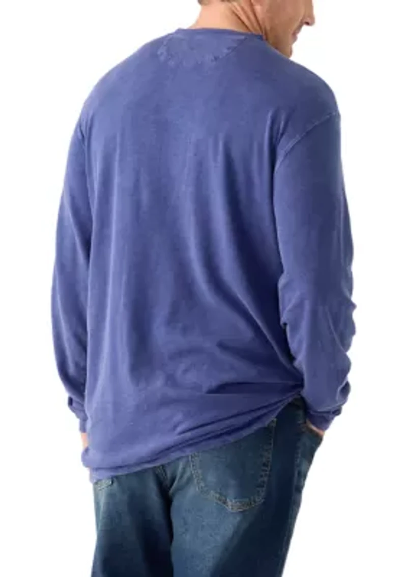 Big & Tall Long Sleeve Weekend Slub Henley Shirt