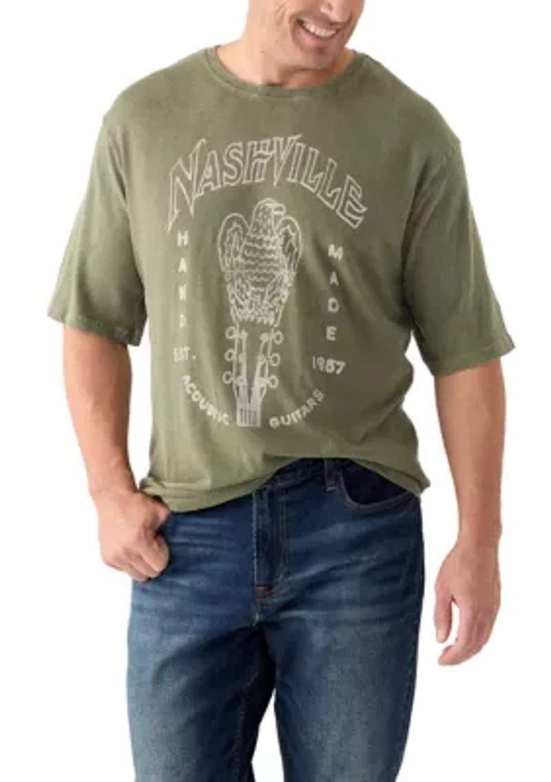 Big & Tall Short Sleeve Nashville Guitars Graphic T-Shirt
