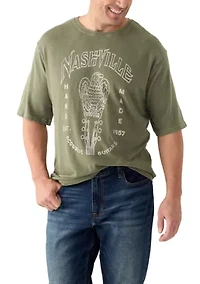 Big & Tall Short Sleeve Nashville Guitars Graphic T-Shirt