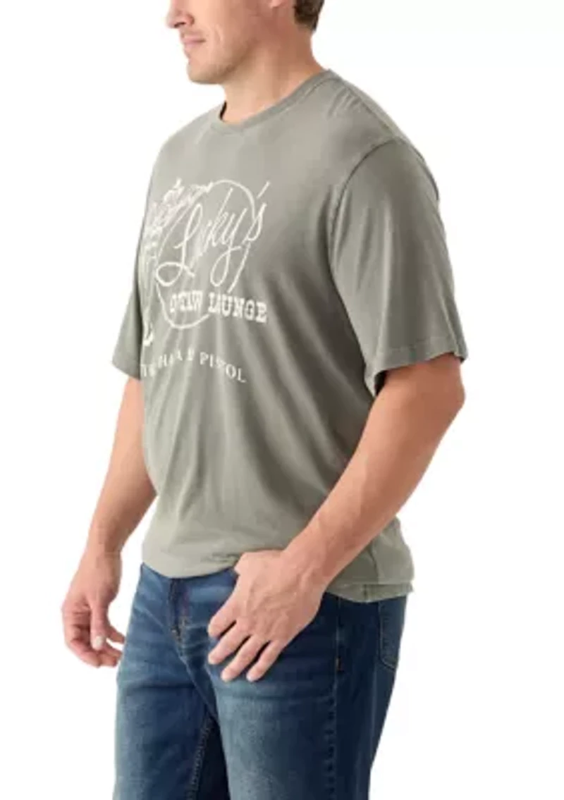 Big & Tall Short Sleeve Lucky's Lounge Graphic T-Shirt
