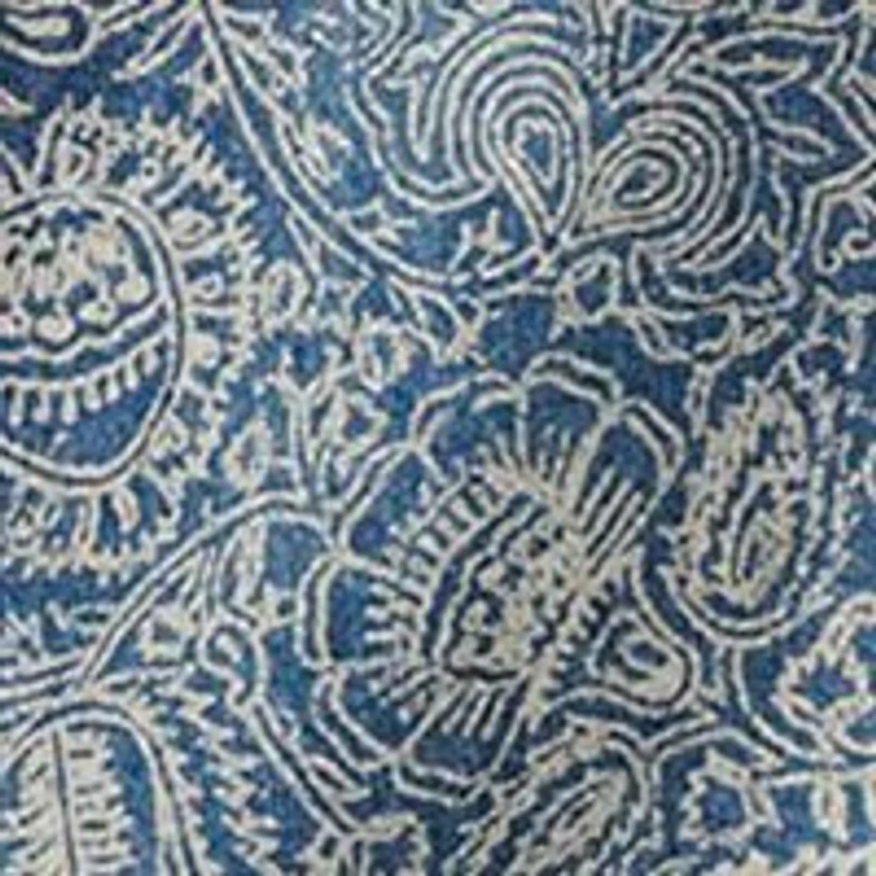 Big & Tall Printed Indigo Western Shirt