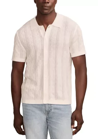 Short Sleeve Button Down Sweater