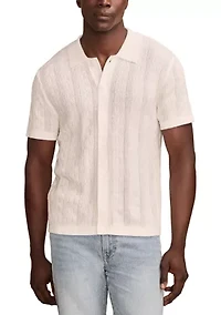 Short Sleeve Button Down Sweater