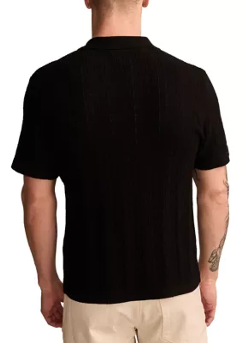 Short Sleeve Button Down Sweater