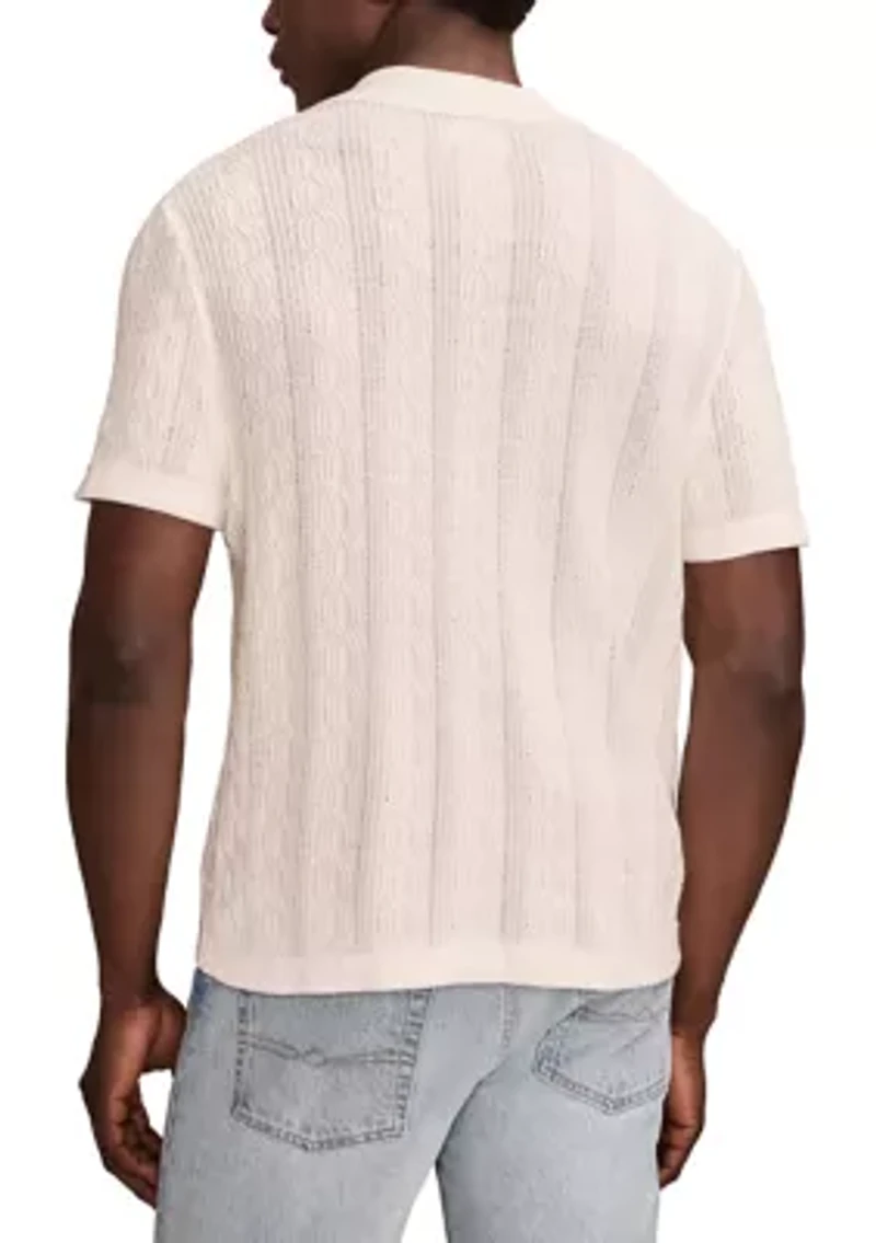 Short Sleeve Button Down Sweater