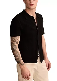 Short Sleeve Button Down Sweater