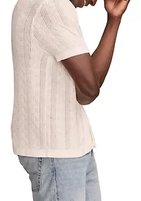 Short Sleeve Button Down Sweater