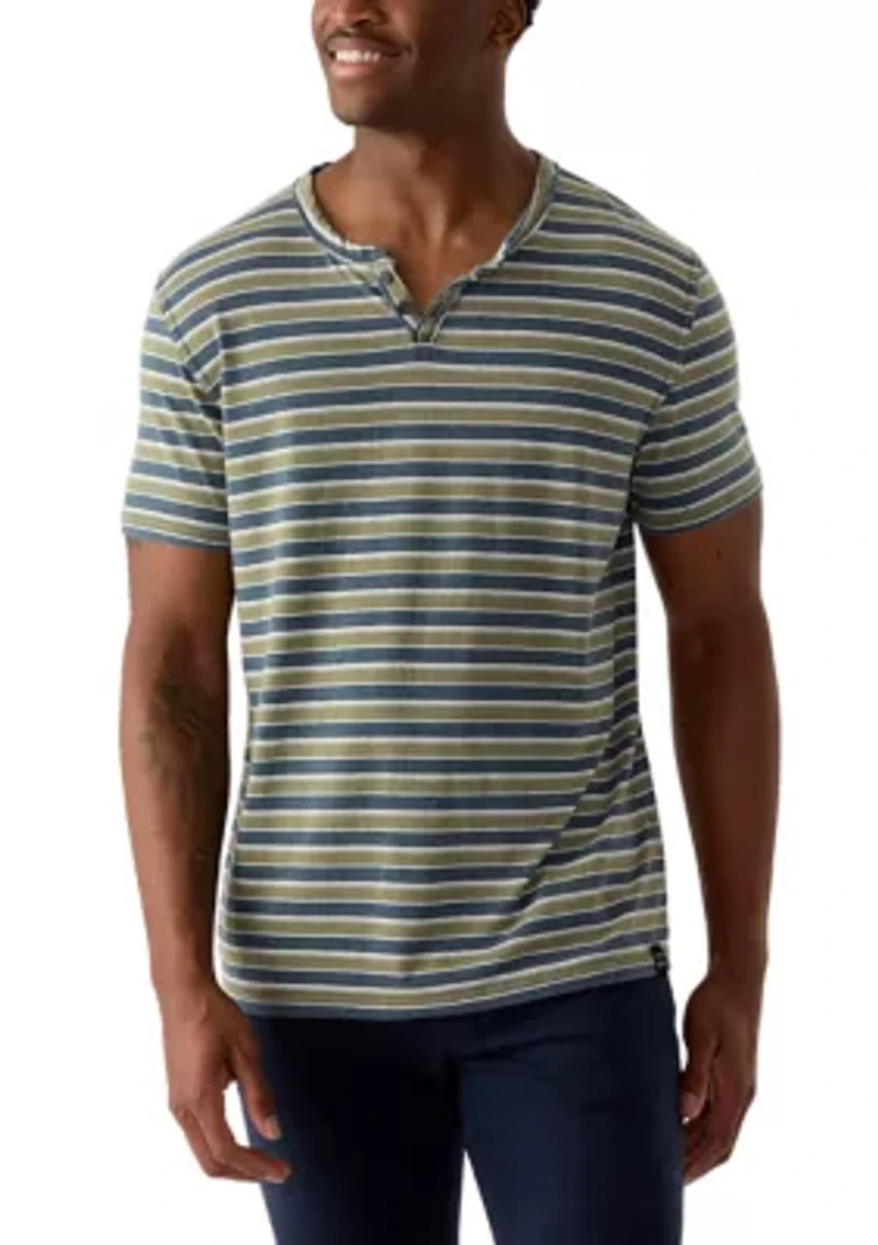 Venice Burnout Stripe Crew Neck Shirt