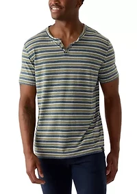 Venice Burnout Stripe Crew Neck Shirt
