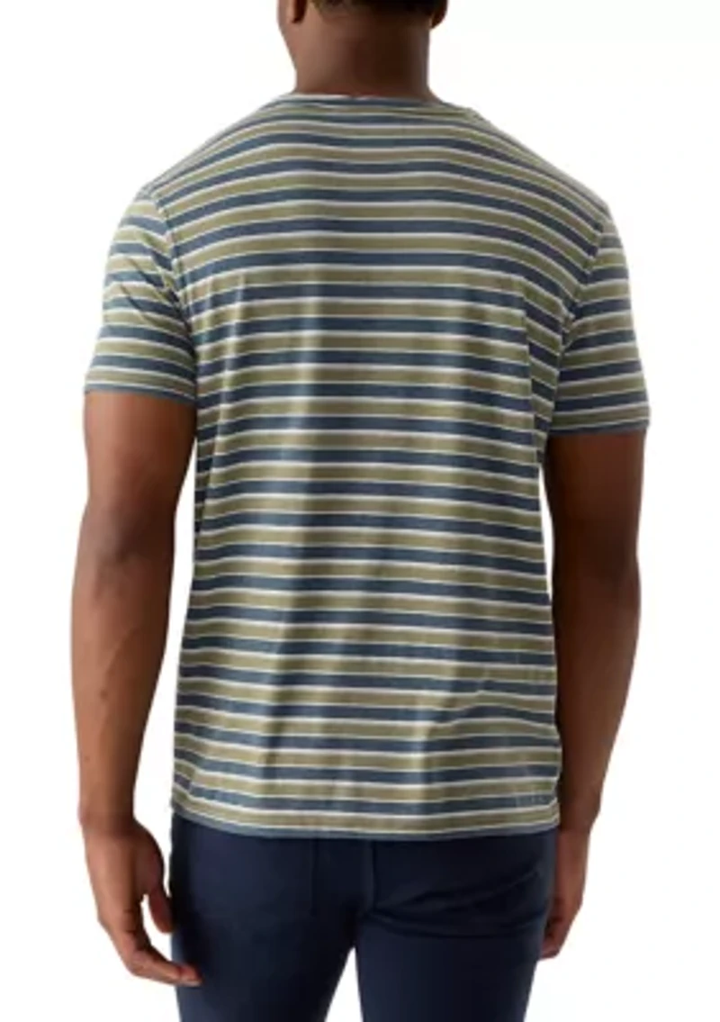 Venice Burnout Stripe Crew Neck Shirt