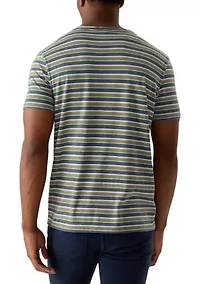 Venice Burnout Stripe Crew Neck Shirt