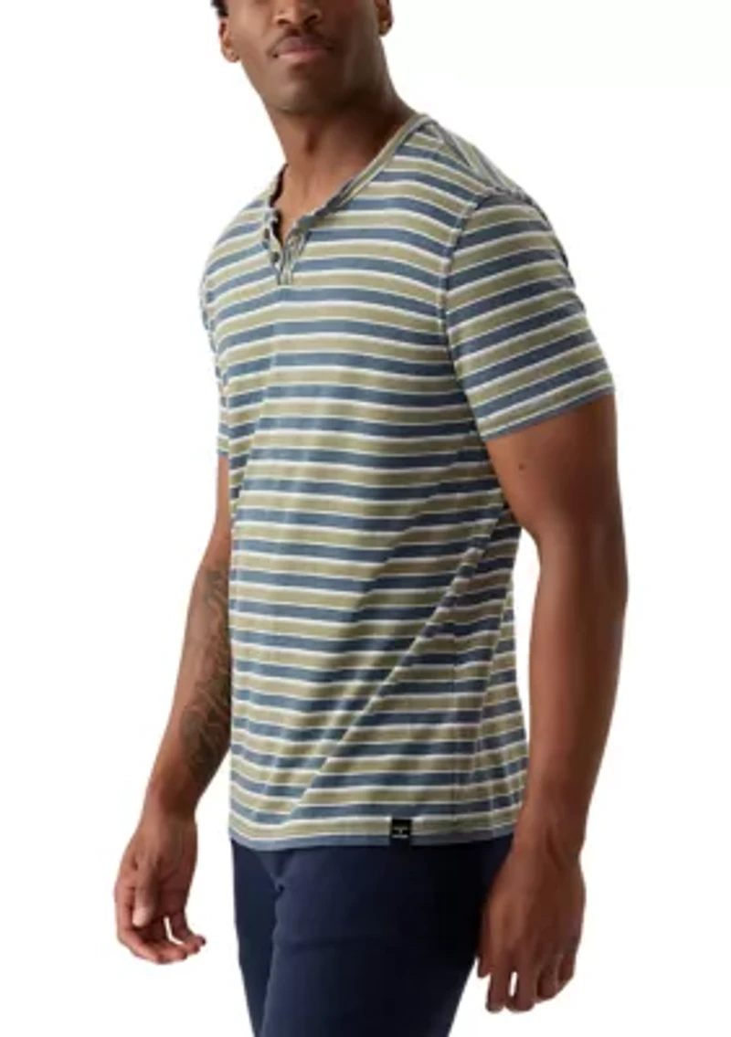Venice Burnout Stripe Crew Neck Shirt