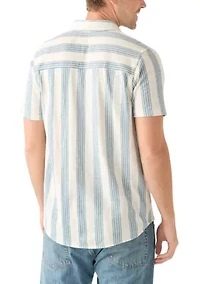 Linen Short Sleeve Ombre Stripe Shirt