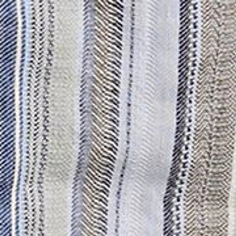 Linen Dobby Stripe Camp Collar Short Sleeve Shirt