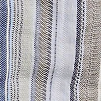Linen Dobby Stripe Camp Collar Short Sleeve Shirt