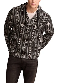 Woven Jacquard Printed Hoodie