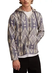 Woven Jacquard Printed Hoodie