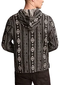 Woven Jacquard Printed Hoodie