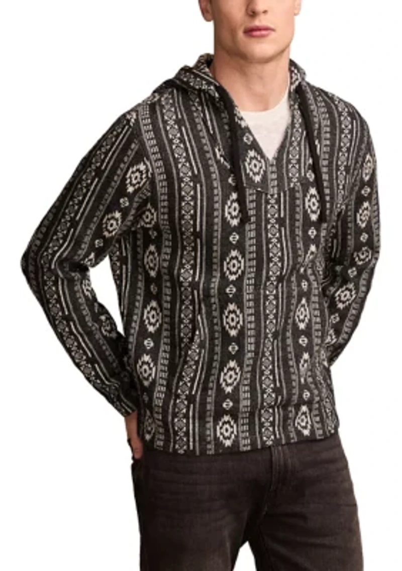Woven Jacquard Printed Hoodie