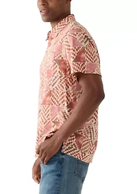 Men's Short Sleeve Printed Playa Shirt