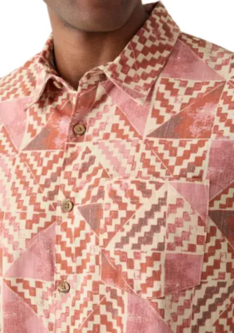 Men's Short Sleeve Printed Playa Shirt