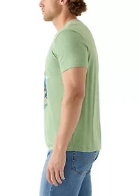 Short Sleeve Crew Neck Chill Mode Bear Tee