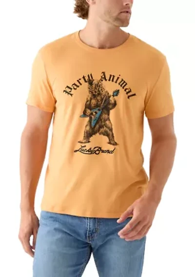 Men's Short Sleeve Party Animal Crew Neck T-Shirt