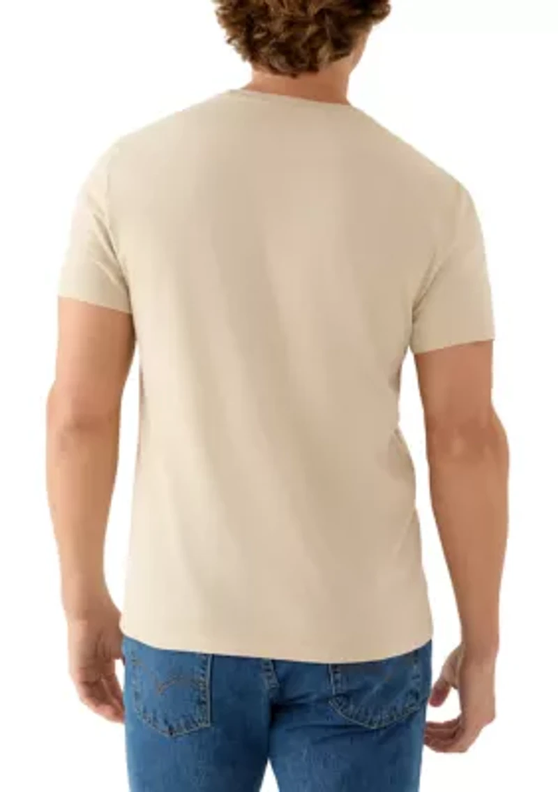 Men's Short Sleeve Crew Neck Beach T-Shirt