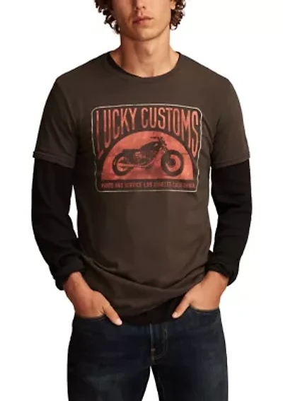 Big & Tall Short Sleeve Lucky Customs Graphic T-Shirt