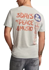 Big & Tall Short Sleeve Woodstock Poster Graphic T-Shirt
