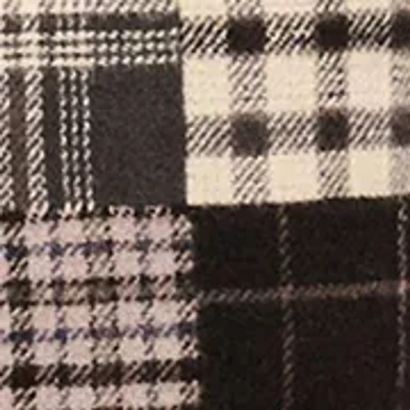 Big & Tall Long Sleeve Jacquard Double Weave Patchwork Shirt