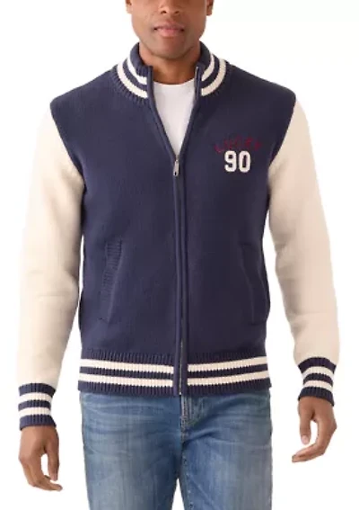 Men's Sweater Bomber Jacket