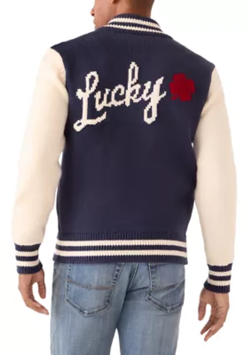 Men's Sweater Bomber Jacket