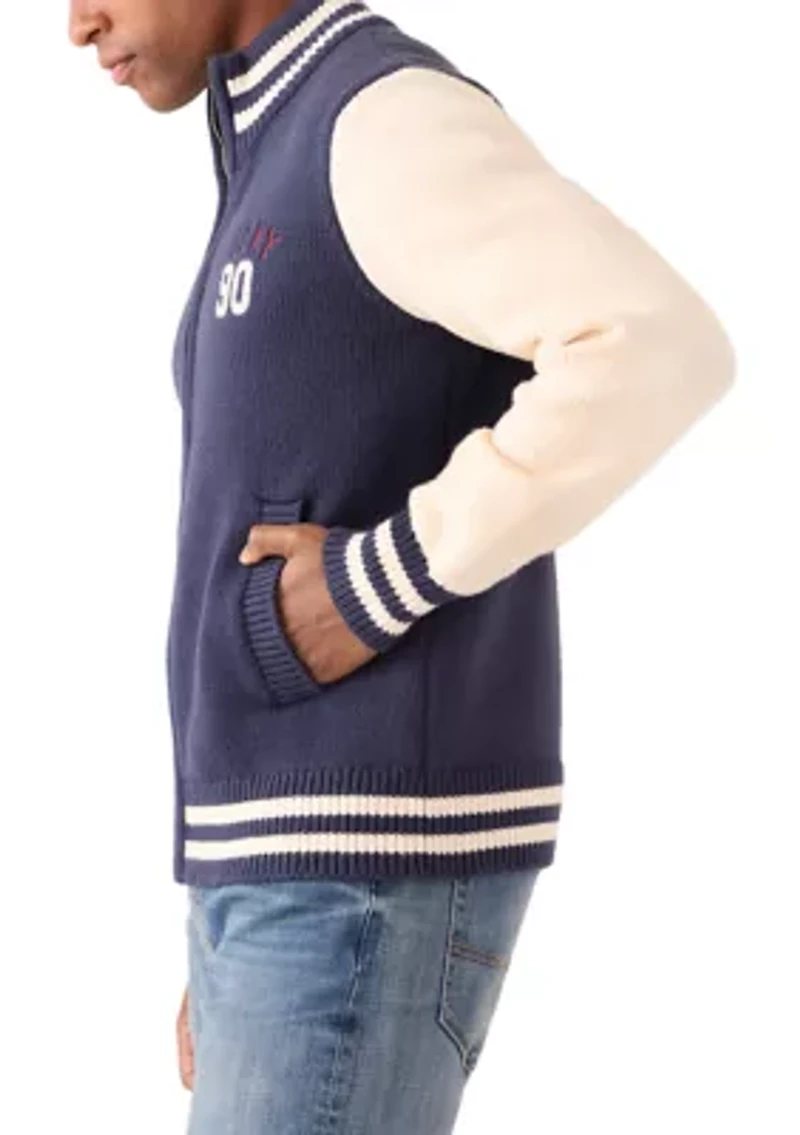 Men's Sweater Bomber Jacket