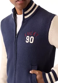 Men's Sweater Bomber Jacket