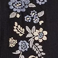 Border Embroidered Short Sleeve Camp Collar Shirt