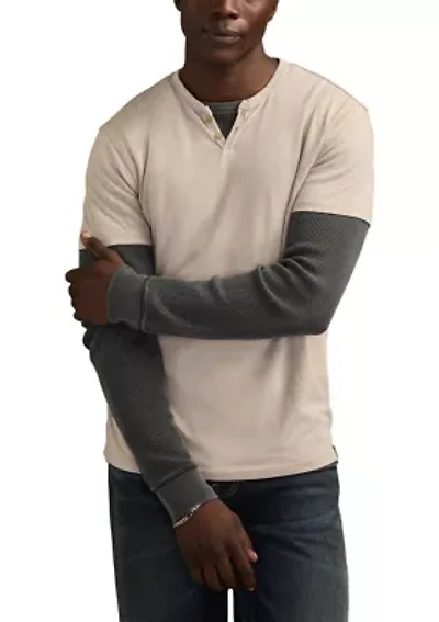 Big & Tall Venice Burnout Henley T-Shirt