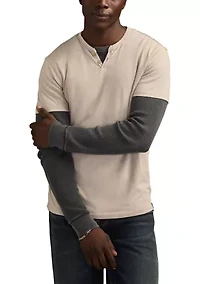 Big & Tall Venice Burnout Henley T-Shirt