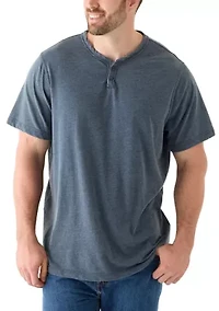 Big & Tall Venice Burnout Henley T-Shirt