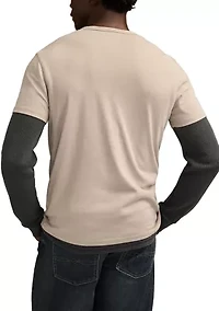 Big & Tall Venice Burnout Henley T-Shirt