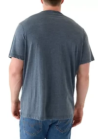 Big & Tall Venice Burnout Henley T-Shirt