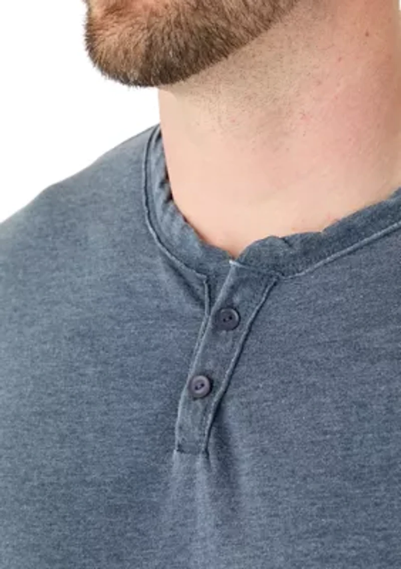 Big & Tall Venice Burnout Henley T-Shirt