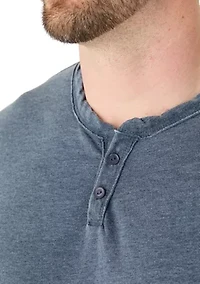 Big & Tall Venice Burnout Henley T-Shirt