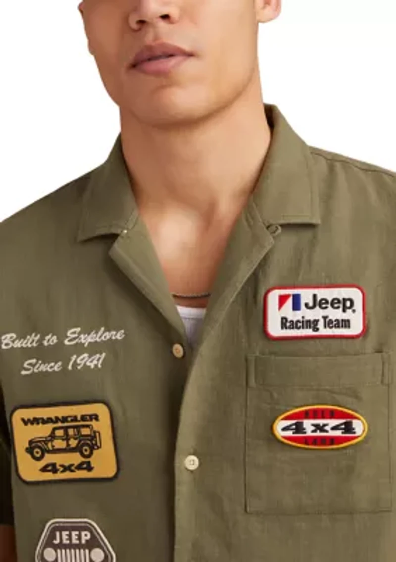 Jeep Embroidered Short Sleeve Shirt