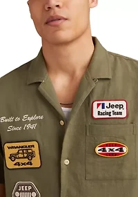 Jeep Embroidered Short Sleeve Shirt